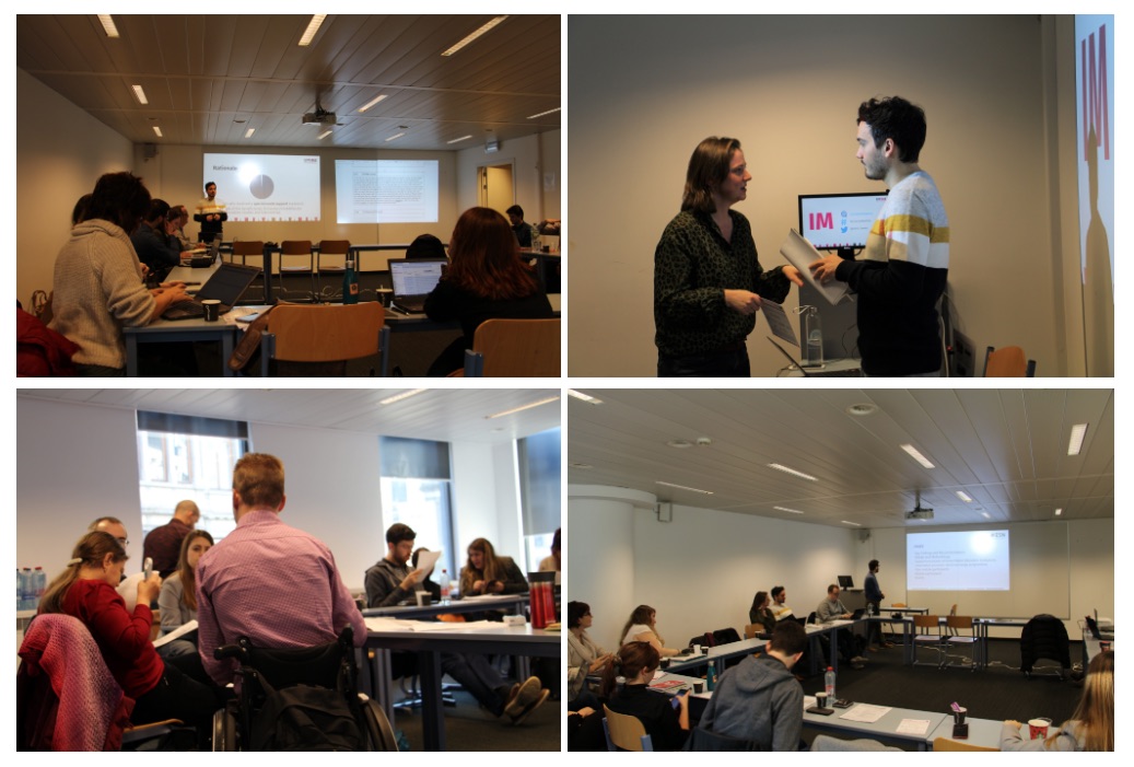 four pictures of IMA members discussung the future Alliance in Brussels